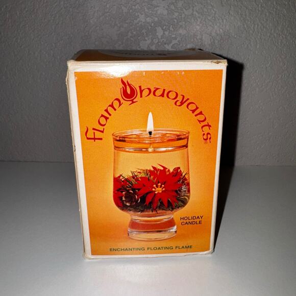 Vintage Flam Buoyants Holiday Floating Candle – 1976 Oil & Water Glass Décor NOS - Picture 4 of 9